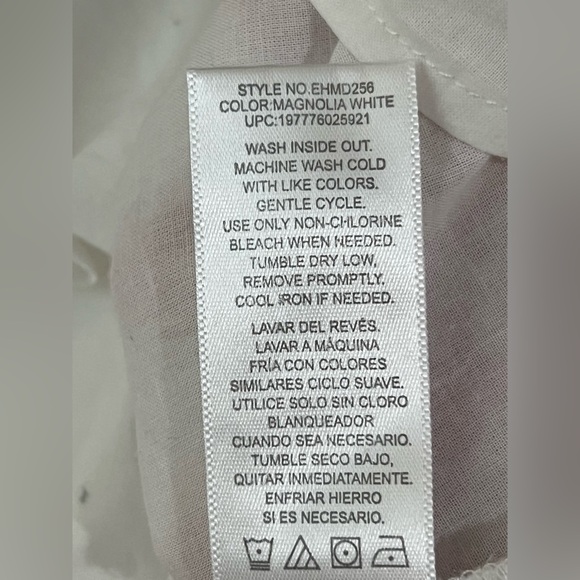 Draper James Women's Puff Sleeve Dress size XL in white - Picture 11 of 12